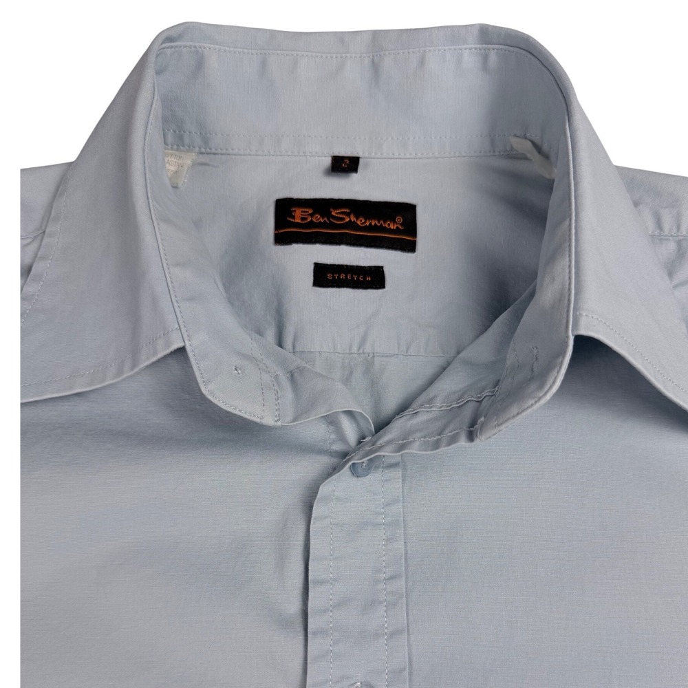 Ben Sherman Womens Light Green Stretch Long Sleeve Button Down Shirt Size 2